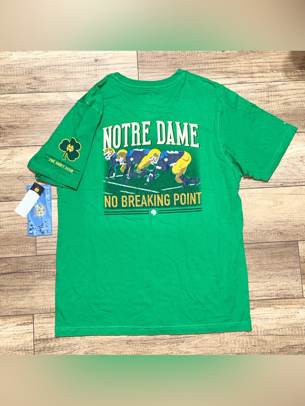 Notre Dame Fighting Irish Football 2018 No Breaking Point Alumni T Shirt Mens L